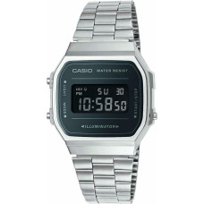 Casio A168WEM-1EF Unisex Ψηφιακό Ρολόι με Μesh Μπρασελέ και Ηλεκτροφωτιζόμενο Καντράν σε Ρετρό Στυλ